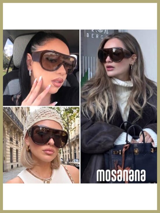 Oversized Shield Sunglasses for Women UV400 Protection Retro Y2K main image 4